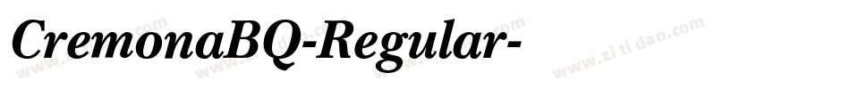 CremonaBQ-Regular字体转换
