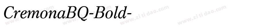 CremonaBQ-Bold字体转换