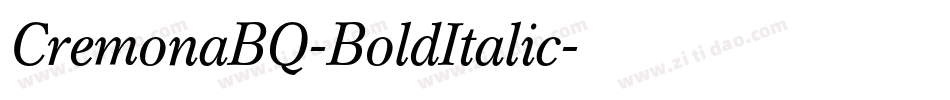 CremonaBQ-BoldItalic字体转换