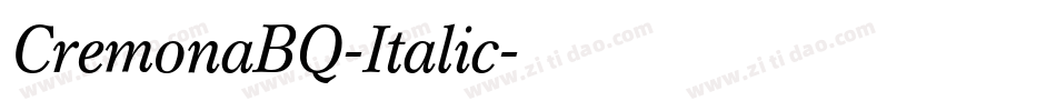 CremonaBQ-Italic字体转换