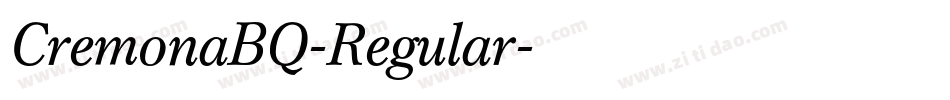 CremonaBQ-Regular字体转换