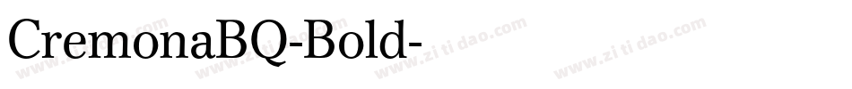 CremonaBQ-Bold字体转换