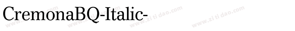 CremonaBQ-Italic字体转换
