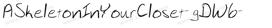 ASkeletonInYourCloset-gDW6字体转换