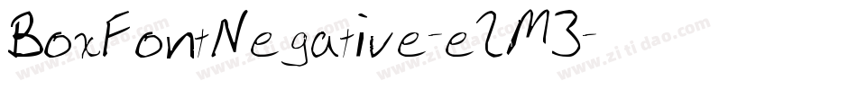 BoxFontNegative-e2M3字体转换