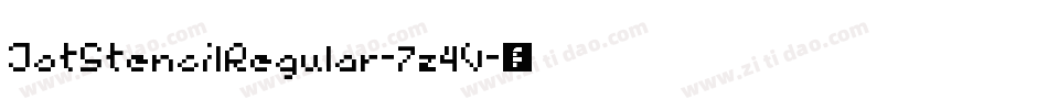 JotStencilRegular-7z4V字体转换