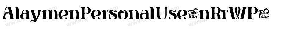 AlaymenPersonalUse-nRrWP字体转换