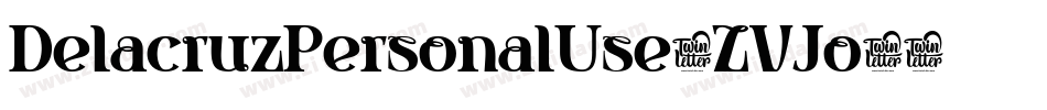 DelacruzPersonalUse-ZVJo3字体转换