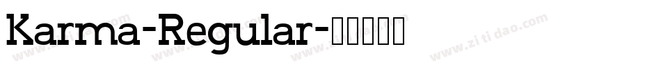 Karma-Regular字体转换