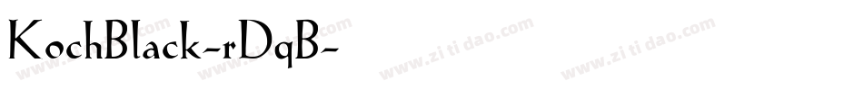 KochBlack-rDqB字体转换