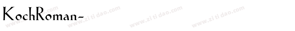 KochRoman字体转换