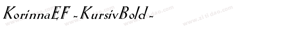 KorinnaEF-KursivBold字体转换