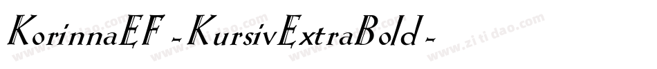 KorinnaEF-KursivExtraBold字体转换