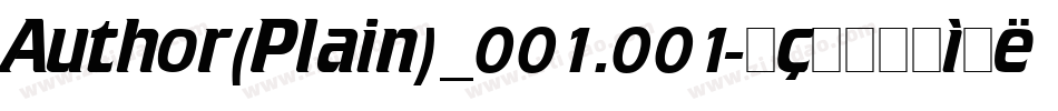 Author(Plain)_001.001字体转换