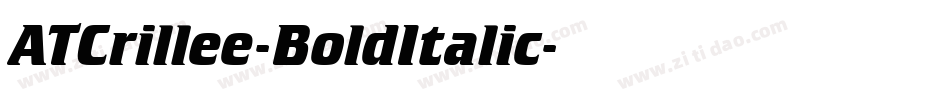 ATCrillee-BoldItalic字体转换