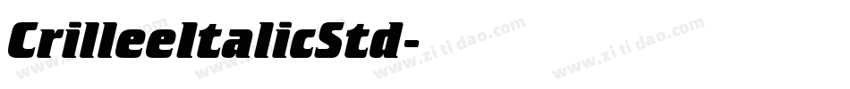CrilleeItalicStd字体转换