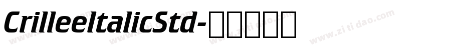 CrilleeItalicStd字体转换