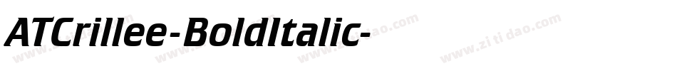 ATCrillee-BoldItalic字体转换