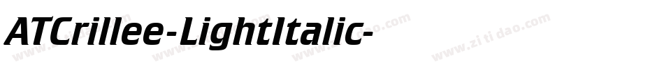 ATCrillee-LightItalic字体转换