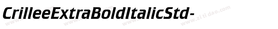 CrilleeExtraBoldItalicStd字体转换