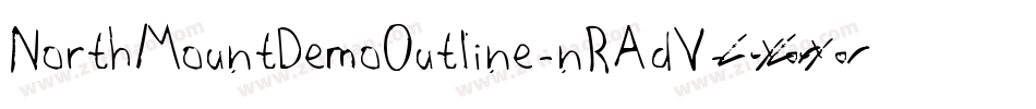 NorthMountDemoOutline-nRAdV字体转换 NorthMountDemoOutline-nRAdV字体转换