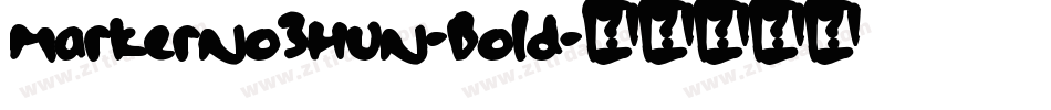 MarkerNo3HUN-Bold字体转换