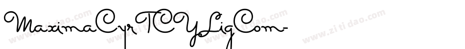 MaximaCyrTCYLigCom字体转换