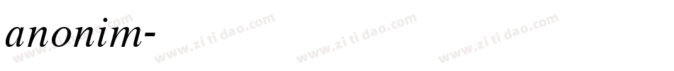 anonim字体转换