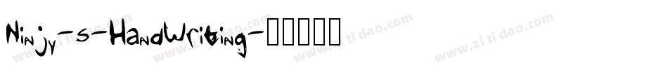 Ninjy-s-HandWriting字体转换