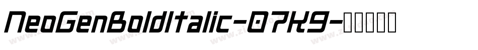 NeoGenBoldItalic-07K9字体转换