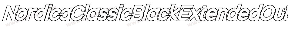 NordicaClassicBlackExtendedOutline-Ge5m字体转换
