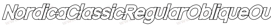 NordicaClassicRegularObliqueOutline-O9J8字体转换