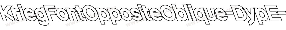 KriegFontOppositeOblique-DypE字体转换