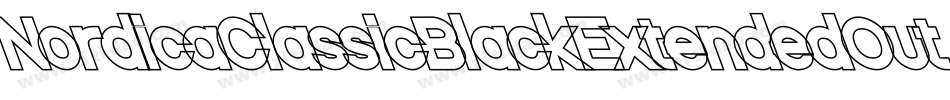 NordicaClassicBlackExtendedOutline-Ge5m字体转换