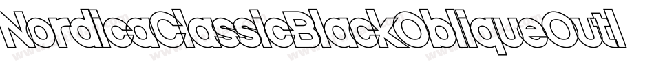 NordicaClassicBlackObliqueOutline-zq7a字体转换