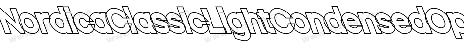 NordicaClassicLightCondensedOppositeObliqueOutline-RGXv字体转换