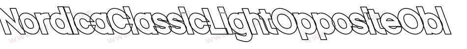 NordicaClassicLightOppositeObliqueOutline-7mEw字体转换