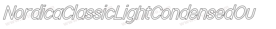 NordicaClassicLightCondensedOutline-BeXG字体转换