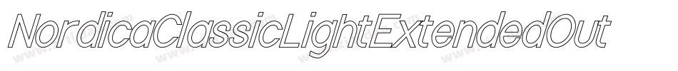 NordicaClassicLightExtendedOutline-KaZZ字体转换