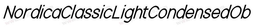 NordicaClassicLightCondensedOblique-l7BZ字体转换