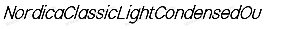 NordicaClassicLightCondensedOutline-BeXG字体转换