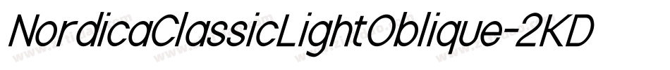 NordicaClassicLightOblique-2KD3字体转换