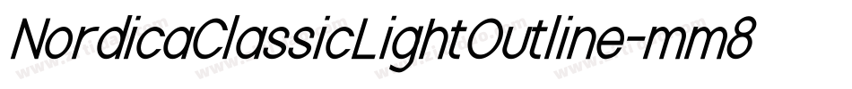 NordicaClassicLightOutline-mm8j字体转换