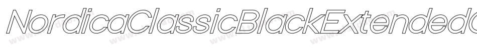 NordicaClassicBlackExtendedOutline-Ge5m字体转换