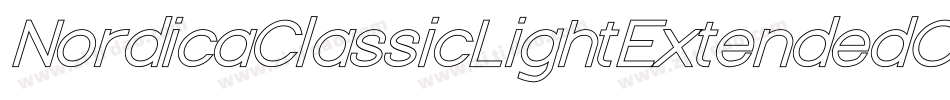 NordicaClassicLightExtendedObliqueOutline-rqD8字体转换