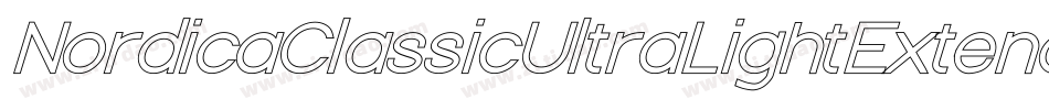 NordicaClassicUltraLightExtendedOblique-JeZ7字体转换