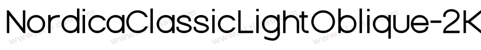 NordicaClassicLightOblique-2KD3字体转换