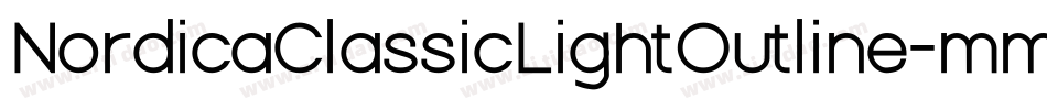 NordicaClassicLightOutline-mm8j字体转换