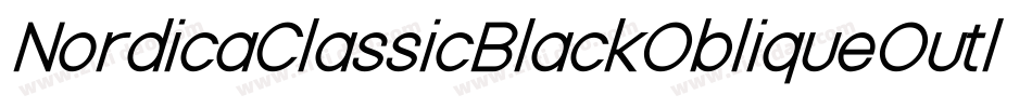 NordicaClassicBlackObliqueOutline-zq7a字体转换