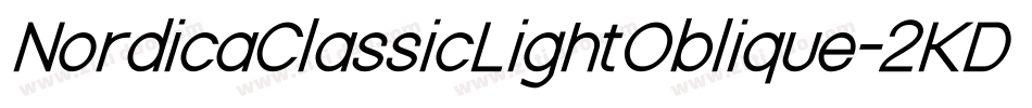 NordicaClassicLightOblique-2KD3字体转换